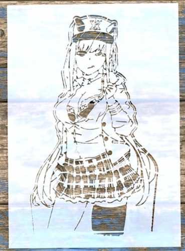 Anime sablon , A4 21x30cm-es műanyag festő stencil