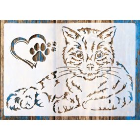 cica, macska A4 21x30cm stencil