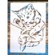 cica, macska  A4 21x30cm stencil sablon 