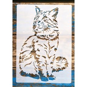 cica, macska  A4 21x30cm stencil sablon