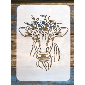 Tehén fej A4 21x30cm festő  stencil  műanyag sablon