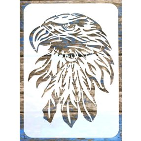 Sas fej A4 21x30cm-es festő stencil  múanyag DIY sablon