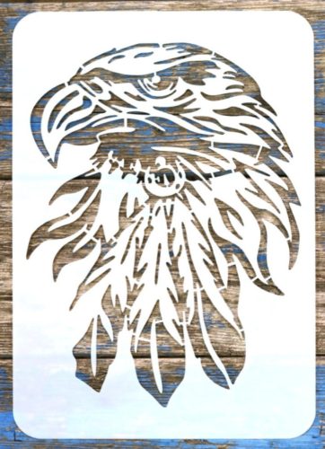 Sas fej A4 21x30cm-es festő stencil  múanyag DIY sablon