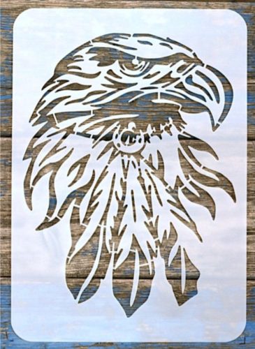 Sas fej A4 21x30cm-es festő stencil  múanyag DIY sablon