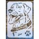  Vizsla kutya fej A4 21x30cm  stencil sablon