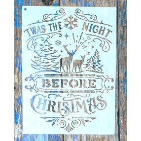 Karácsonyi  műanyag sablon A4 21x30cm-es festő  stencil