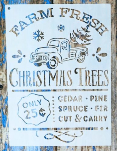 Karácsonyi  műanyag sablon   A4 21x30cm stencil