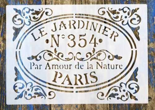 Paris vintage műanyag sablon A4 21x30cm stencil