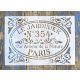 Paris vintage műanyag sablon A4 21x30cm stencil