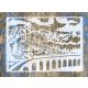  vintage gőzmozdony műanyag sablon A4 21x30cm stencil