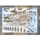  vintage gőzmozdony műanyag sablon A4 21x30cm stencil