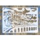  vintage gőzmozdony műanyag sablon A4 21x30cm stencil