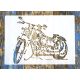  vintage motor műanyag sablon   A4 21x30cm festő  stencil