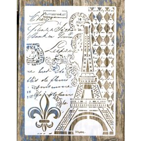 vintage eiffel torony  műanyag sablon   A4 21x30cm stencil