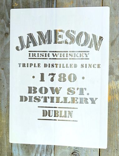 Jameson Whiskey feliratú műanyag sablon A4 21x30cm stencil
