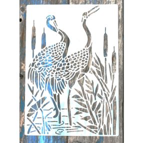   Flamingó mintás  műanyag sablon A4 21x30cm   madár festő stencil