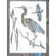 Daru mintás  műanyag sablon A4 21x30cm  DIY madár festő stencil