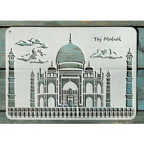   Tádzs Mhahl mintás  műanyag sablon   A4 21x30cm  DIY madár stencil