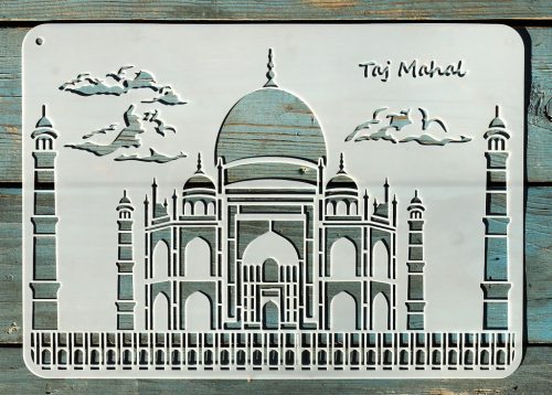 Tádzs Mhahl mintás  műanyag sablon   A4 21x30cm  DIY madár stencil