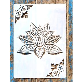   Lótuszvirág  mintás  műanyag sablon A4 21x30cm DIY stencil