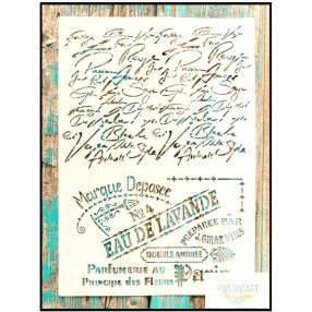   Francia kézírás vintage A4 méretű műanyag sablon 21x30cm  DIY  stencil