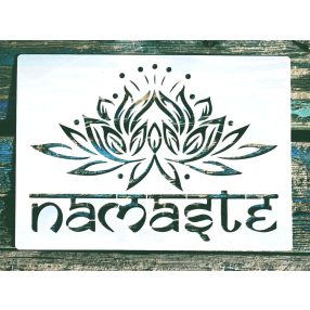   Namaste feliratú keleti A4 méretű műanyag rétegző  sablon 21x30cm  DIY stencil