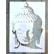 Keleti mintájú Budha fej A4 műanyag rétegző  sablon 21x30cm-es  DIY festő stencil