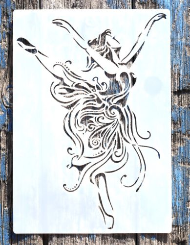 Balerina A4 méretű műanyag rétegző  sablon 21x30cm  DIY stencil