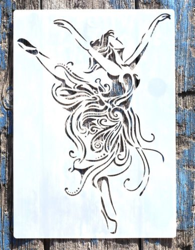 Balerina A4  méretű műanyag rétegző sablon 21x30cm  DIY festő  stencil