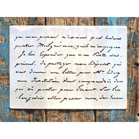   kézírás mintás A4 méretű műanyag sablon 21x30cm  DIY stencil
