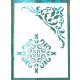 A4 méretű barokk mintás  műanyag  festő sablon 21x30cm  DIY stencil falra bútorra
