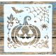  halloween mintás 15x15-ös festő sablon DIY műanyag stencil csempére 