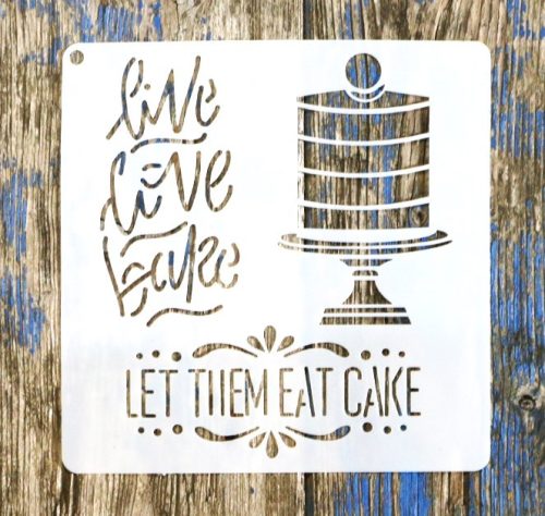 Cake  mintás15x15-cm  rétegző  festő műanyag sablon stencil