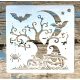 15x15-cm halloween festő sablon DIY műanyag stencil csempére, bútorra 