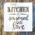 KITCHEN feliratos 15x15-cm vintage konyhai festő sablon műanyag DIY stencil csempére, bútorra 