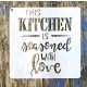KITCHEN feliratos 15x15-cm vintage konyhai festő sablon műanyag DIY stencil csempére, bútorra 
