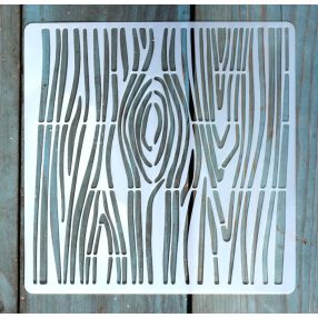 fa mintázatú 15x15-cm rétegző festő sablon 14