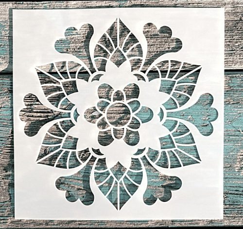 15x15-cm mandala festő DIY  sablon stencil