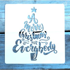   karácsonyi mintàs 15x15-cm festő műanyag  sablon DIY  stencil