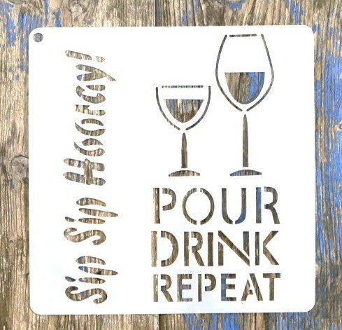 Drink, Bor mintàs 15x15 cm-es festő sablon