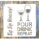 Drink, Bor mintàs 15x15 cm-es festő sablon
