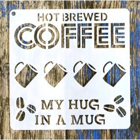   Coffee mintàs 15x15-cm rétegző festő sablon stencil csempére 