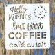 Coffee, reggeli kávé mintàs15x15-cm vintage festő sablon  DIY műanyag stencil csempére, bútorra 