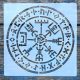 Rúna mintás15x15-cm- es rétegző festő műanyag sablon DIY stencil