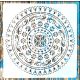 Mandala mintàs 15x15-cm-es festő sablon DIY műanyag stencil csempére, bútorra 