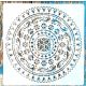 Mandala mintàs 15x15-cm-es festő sablon DIY műanyag stencil csempére, bútorra 