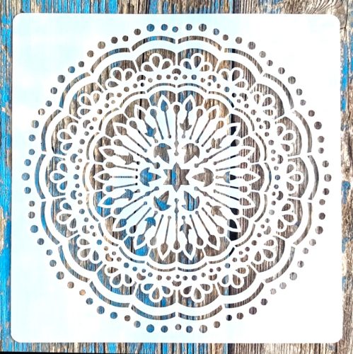 Mandala mintàs15x15-cm-es rétegző festő sablon műanyag DIY stencil