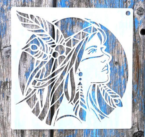 Indián mintàs 5,   15x15-cm- es festő sablon 