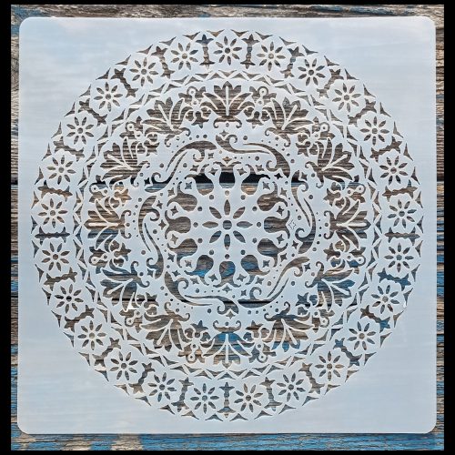 Mandala mintàs 6, 15x15-cm- es rétegző festő sablon 