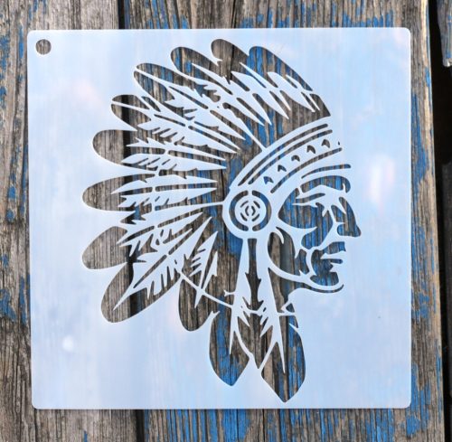 Indián mintàs 6, 15x15-cm- es festő sablon 